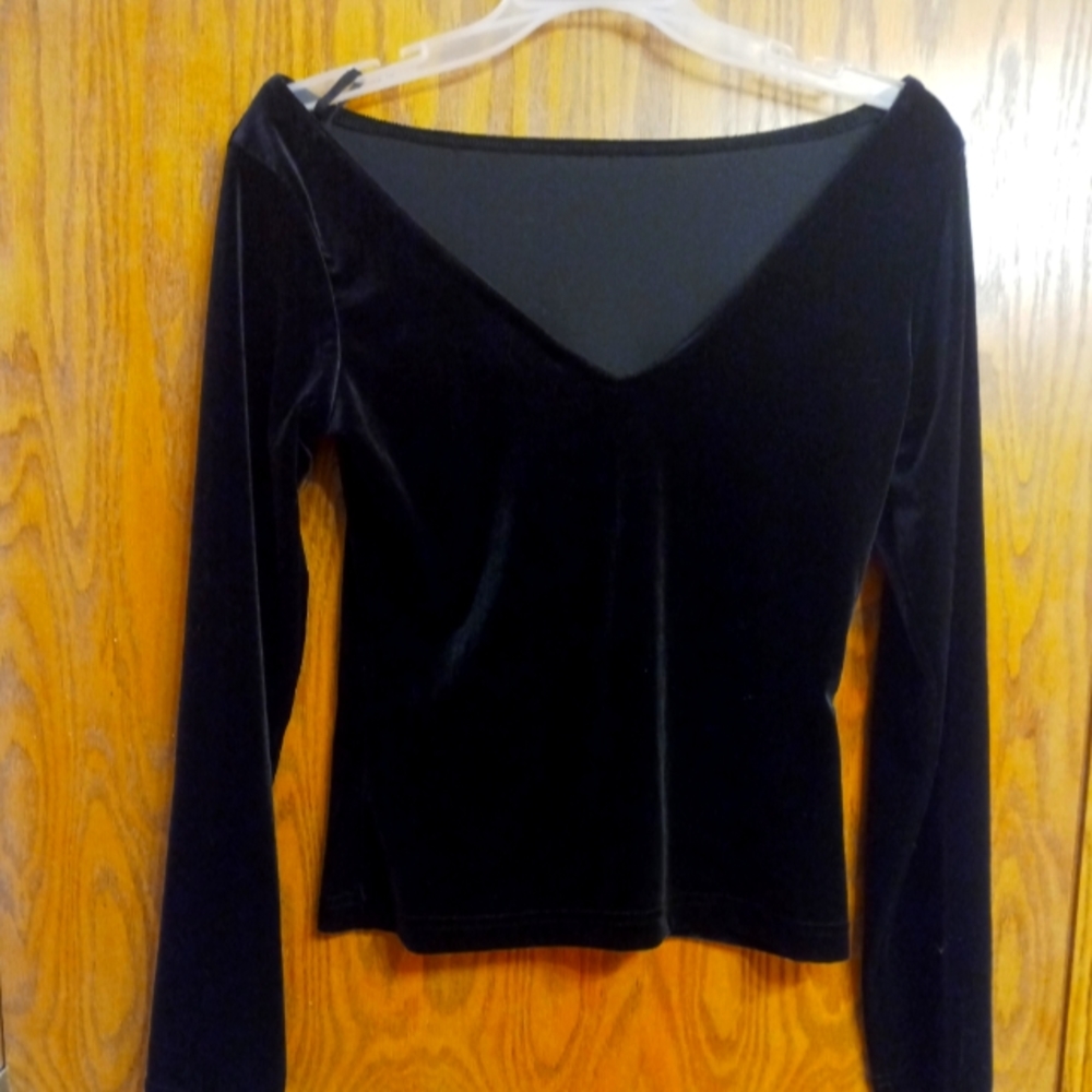 Junior top velvet Sz LG long sleeve